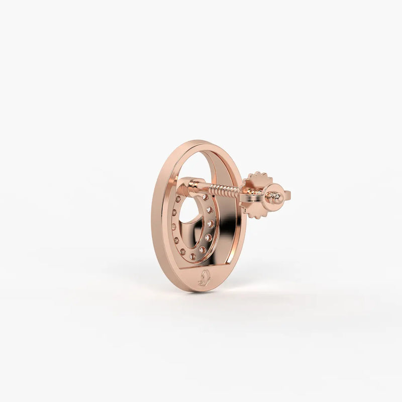 Oval Halo Stud Earrings