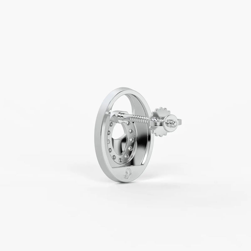 Oval Halo Stud Earrings