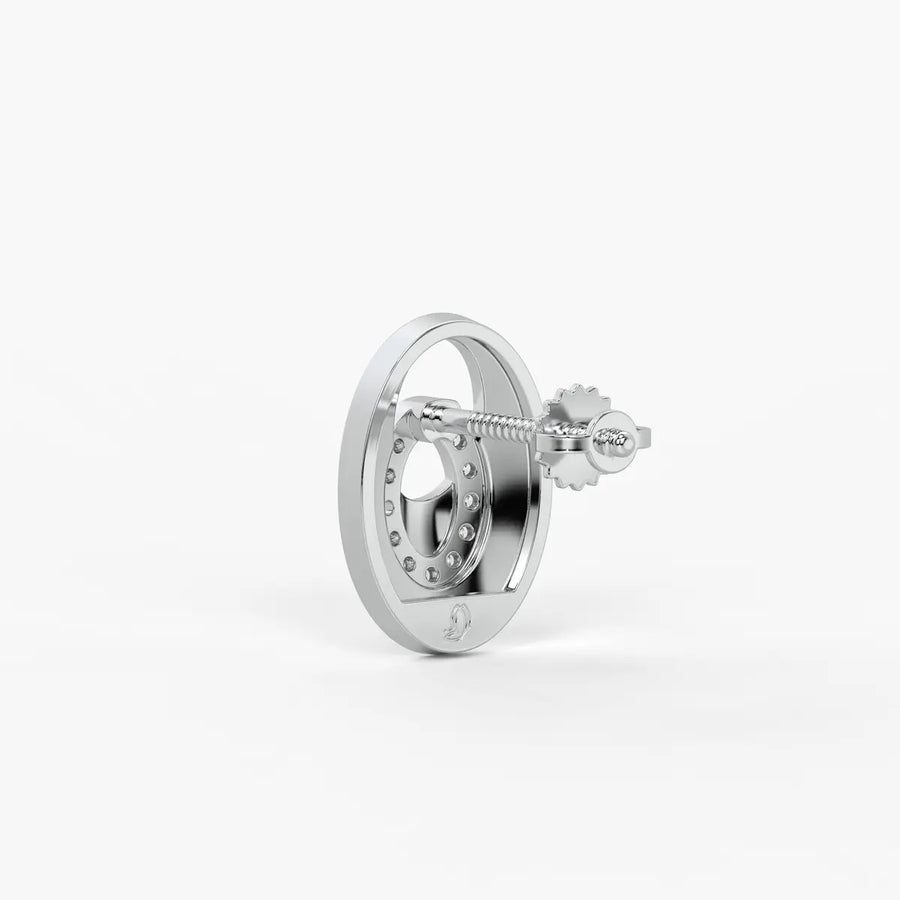 Oval Halo Stud Earrings