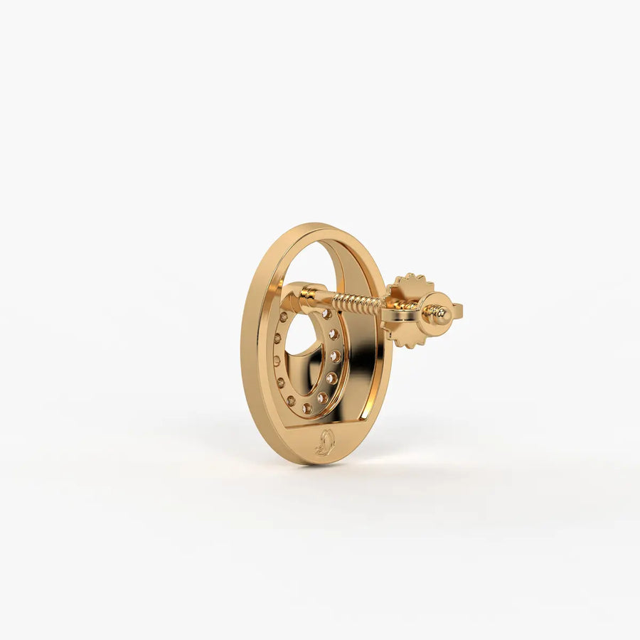 Oval Halo Stud Earrings