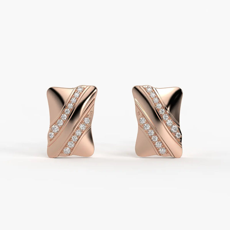 Wave Stripe Stud Earrings