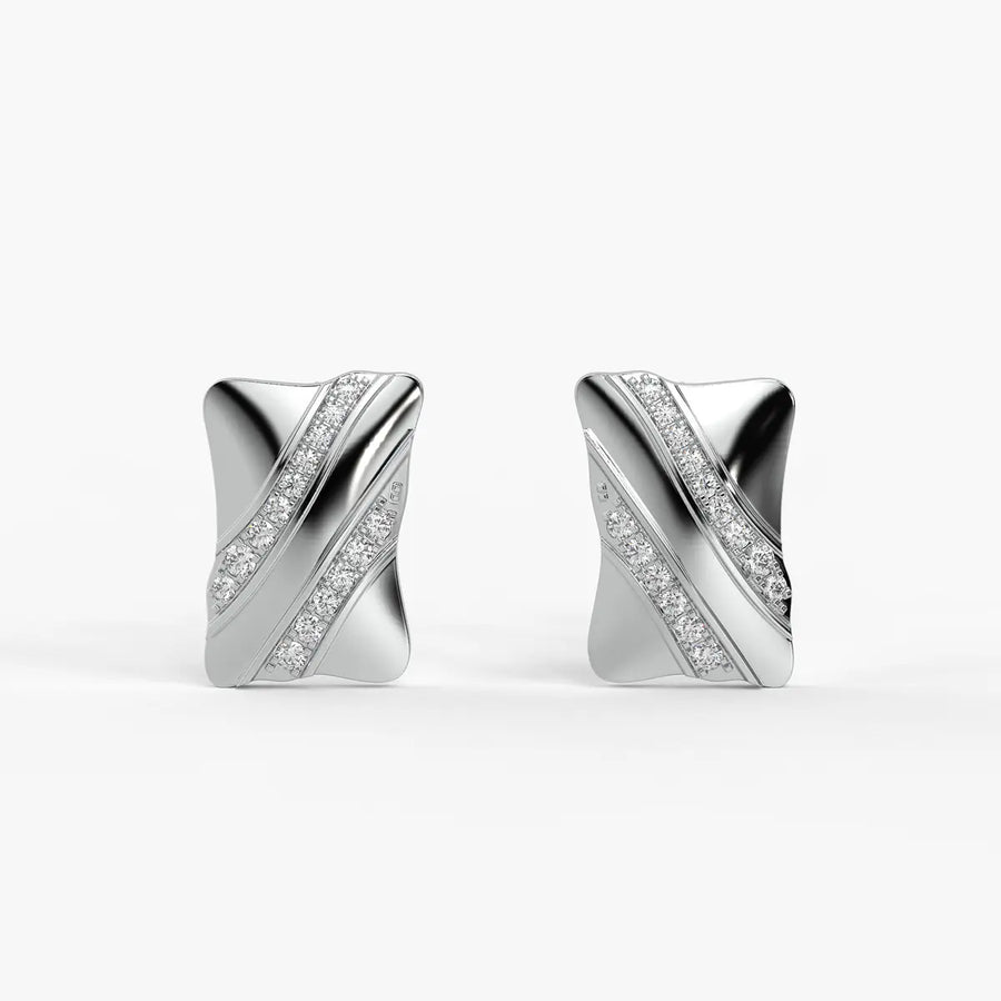 Wave Stripe Stud Earrings