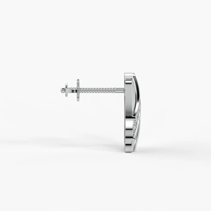 Wave Stripe Stud Earrings