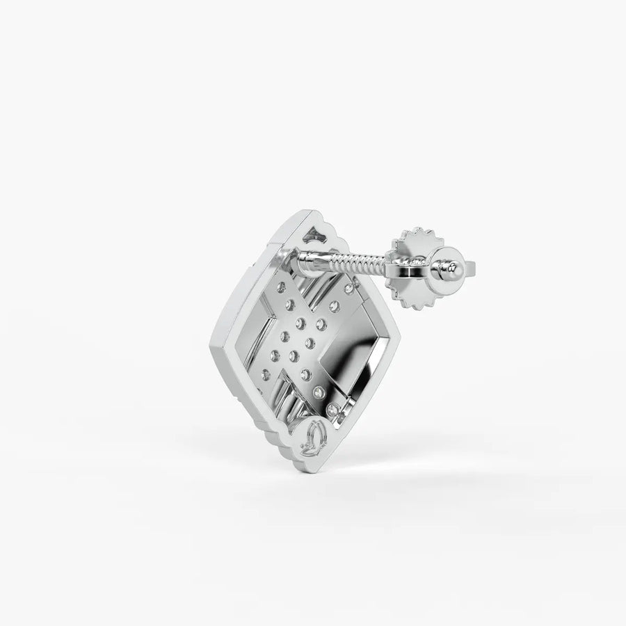Criss Cross Square Stud Earrings