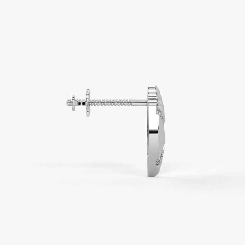 Criss Cross Square Stud Earrings