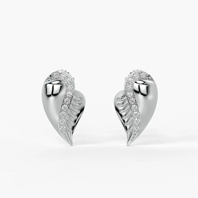 Feather Curve Stud Earrings
