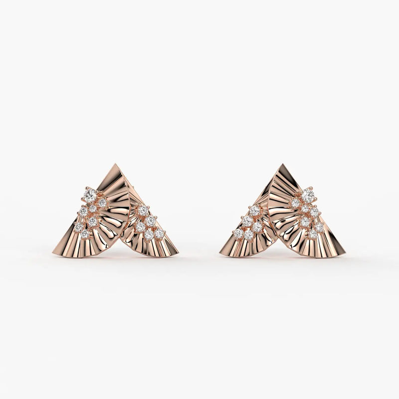 Radiant Fan Stud Earrings