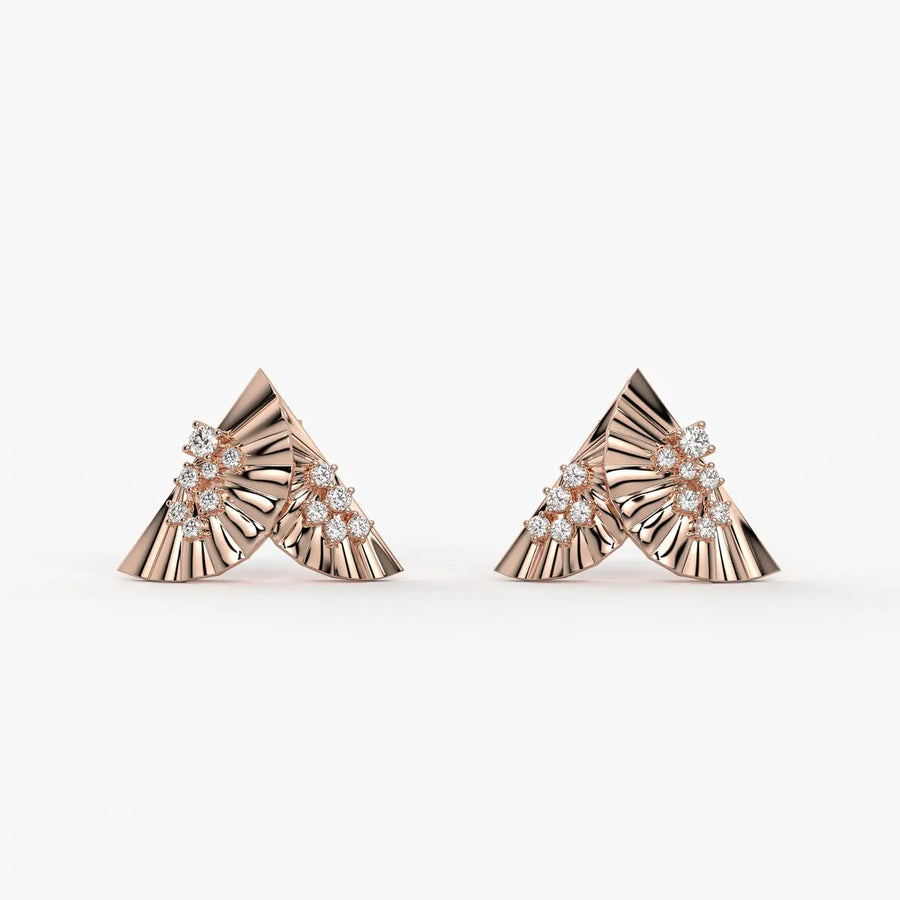 Radiant Fan Stud Earrings
