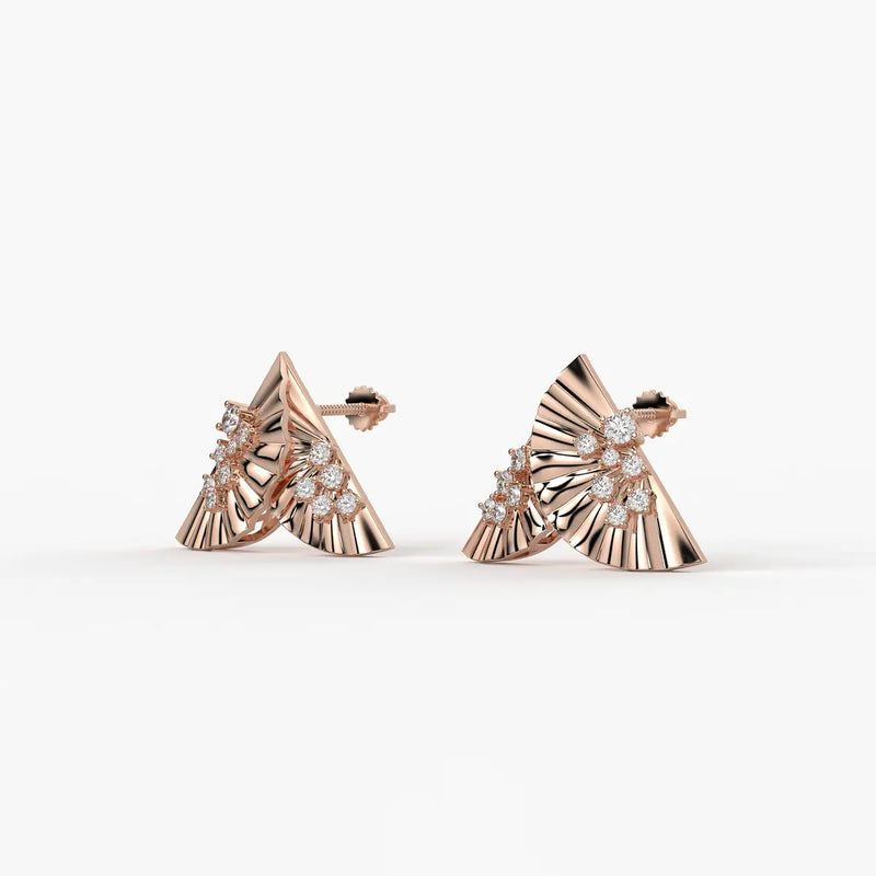 Radiant Fan Stud Earrings