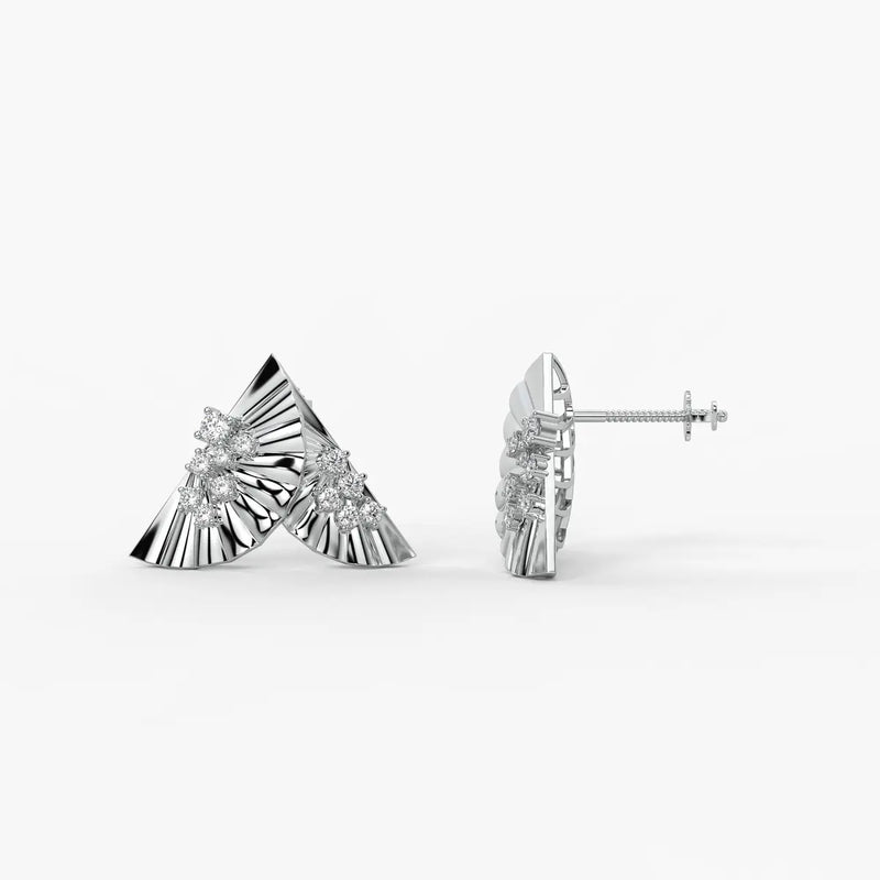 Radiant Fan Stud Earrings
