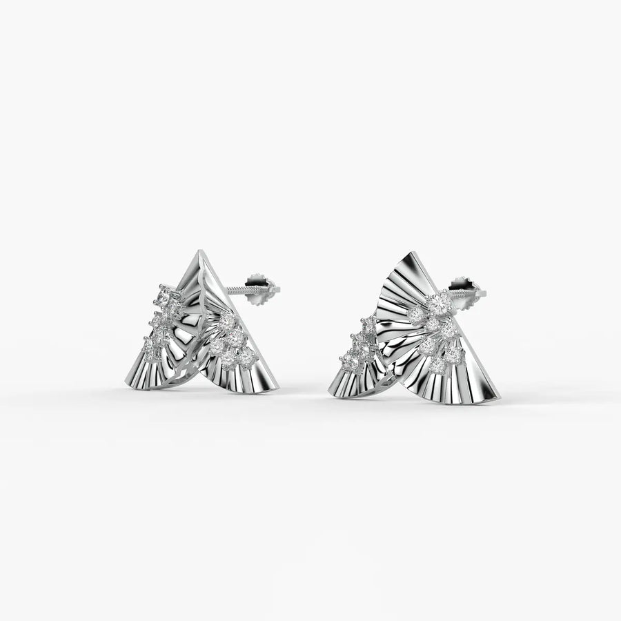 Radiant Fan Stud Earrings