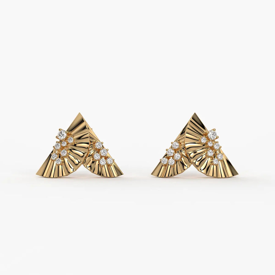 Radiant Fan Stud Earrings