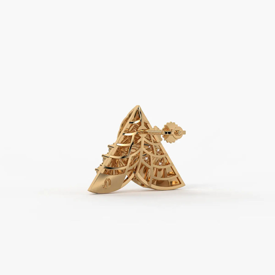 Radiant Fan Stud Earrings