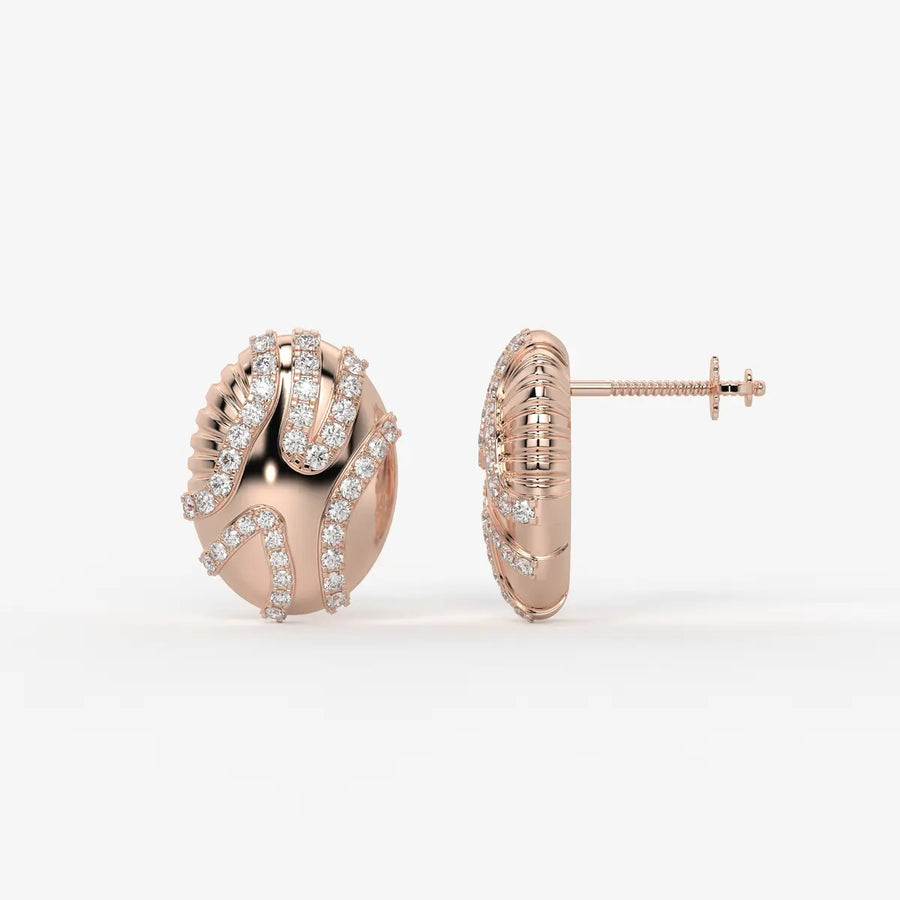 Radiant Wave Studs Earrings