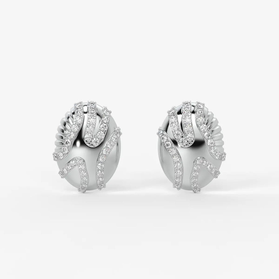 Radiant Wave Studs Earrings