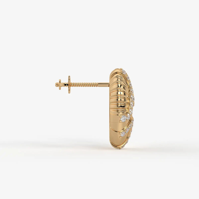 Radiant Wave Studs Earrings