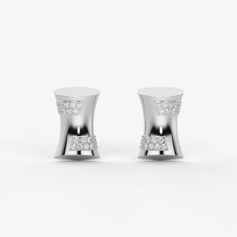 Curved Bar Diamond Studs