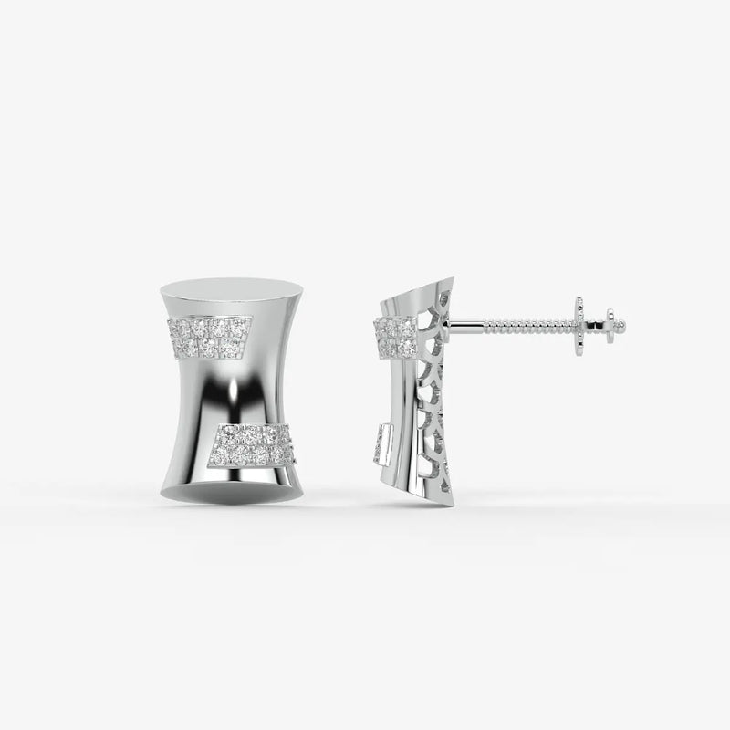 Curved Bar Diamond Studs