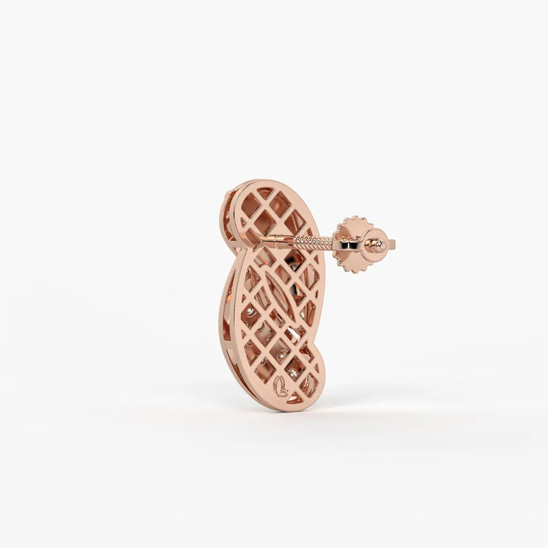 Twisted Leaf Stud Earrings