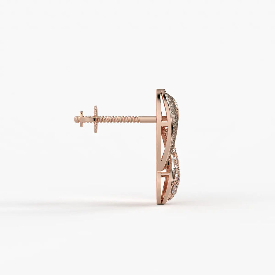 Twisted Leaf Stud Earrings