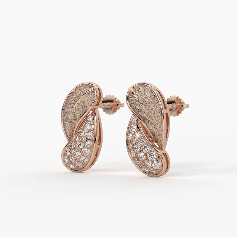 Twisted Leaf Stud Earrings