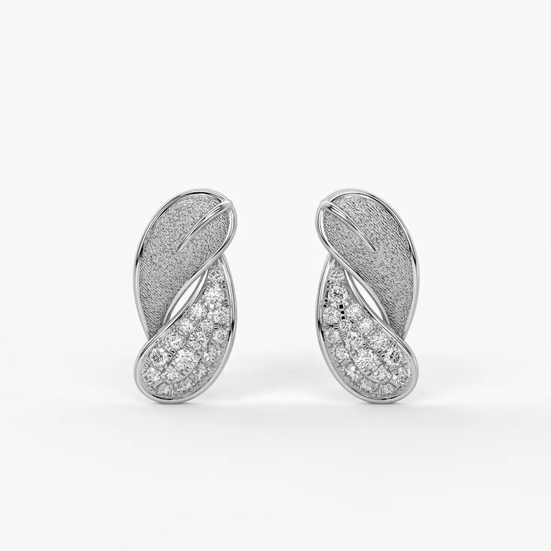 Twisted Leaf Stud Earrings