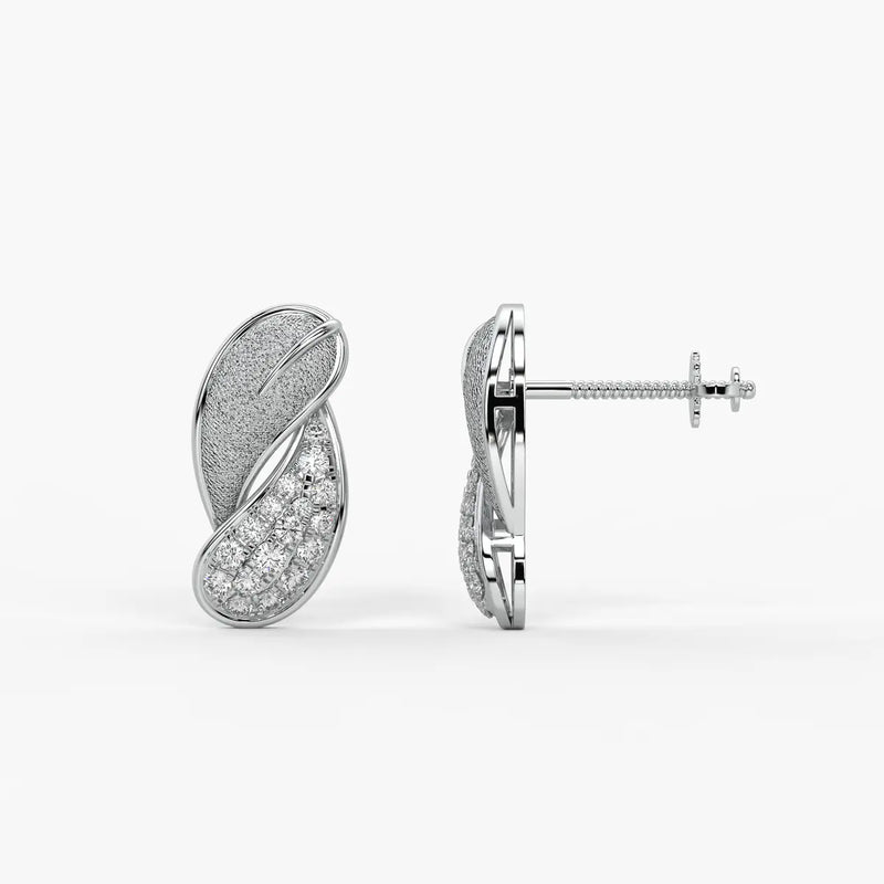 Twisted Leaf Stud Earrings
