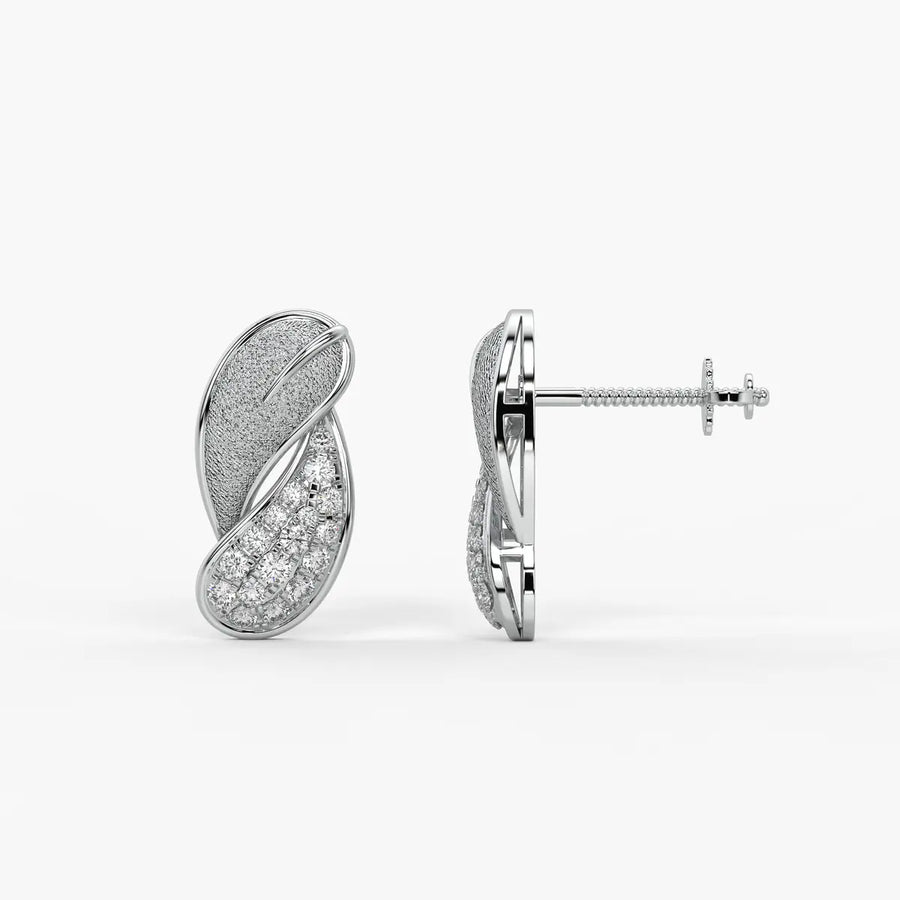 Twisted Leaf Stud Earrings