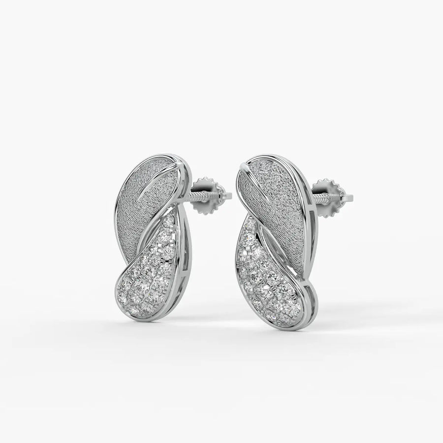Twisted Leaf Stud Earrings