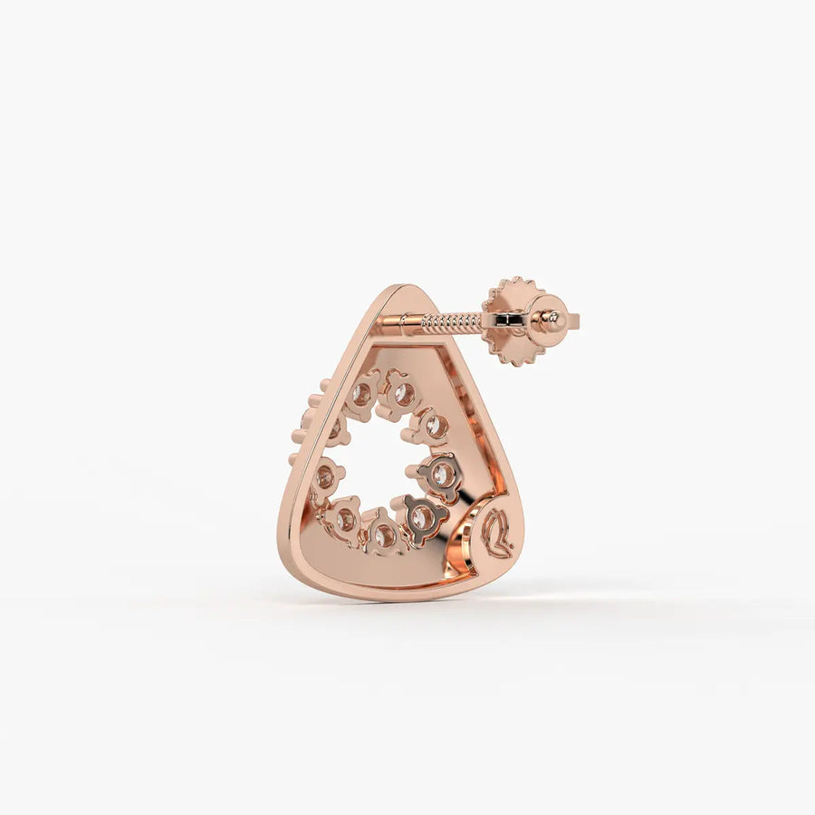 Triangle Halo Stud Earrings