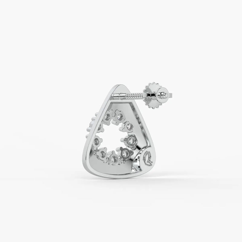 Triangle Halo Stud Earrings
