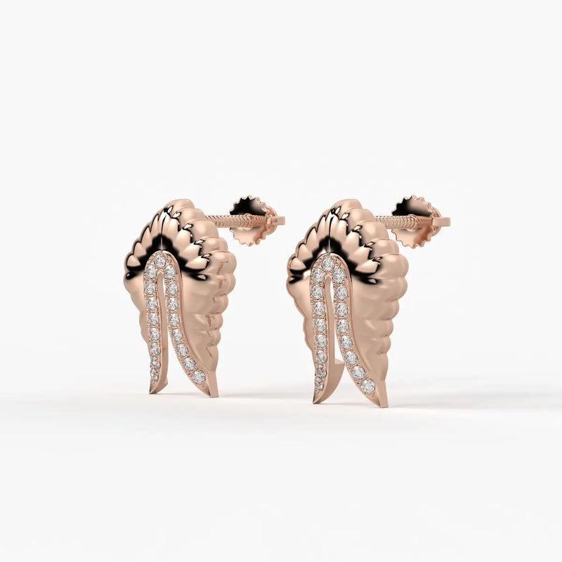 Feather Split Stud Earrings