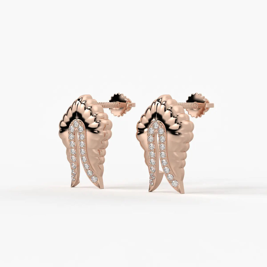 Feather Split Stud Earrings