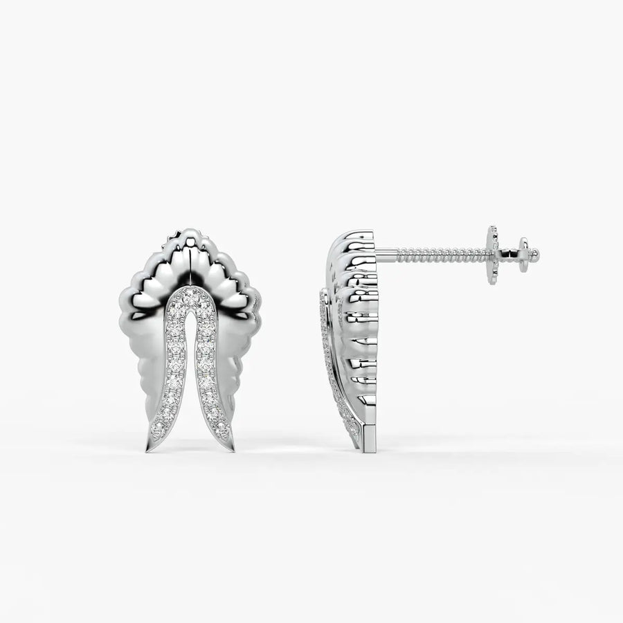 Feather Split Stud Earrings
