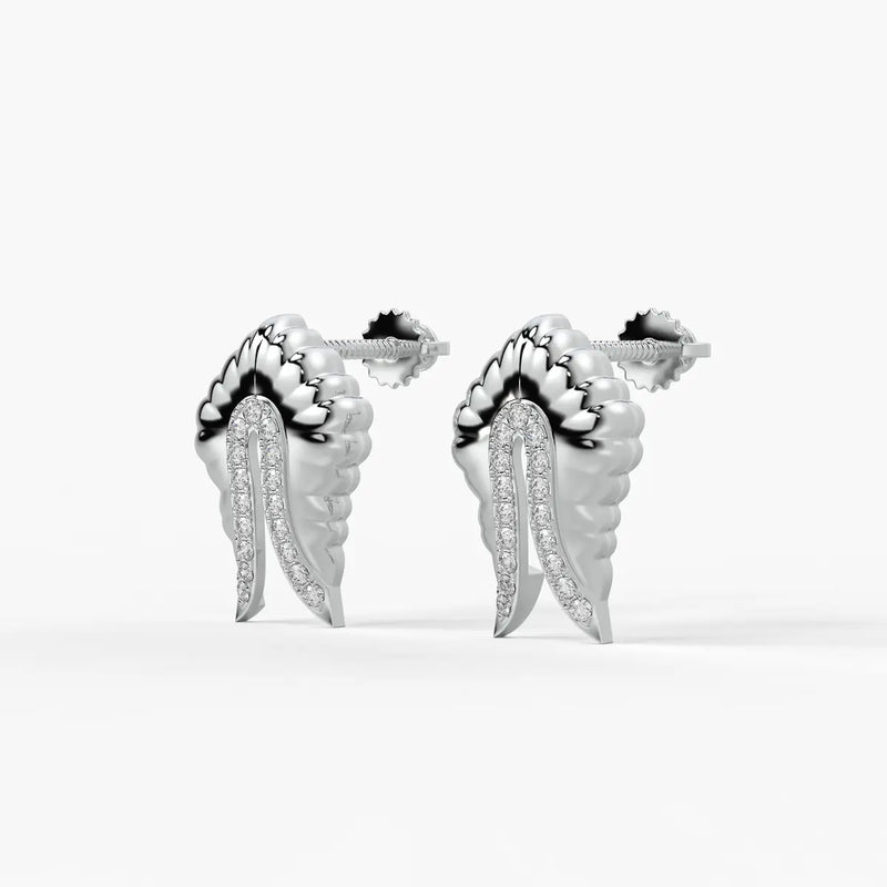 Feather Split Stud Earrings