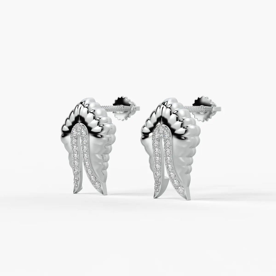 Feather Split Stud Earrings