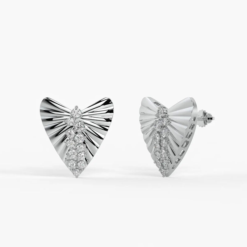 Aria Heart Studs Earrings