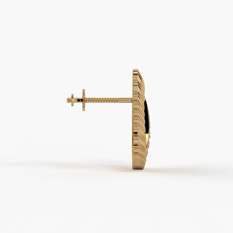 Winged Teardrop Studs Earrings
