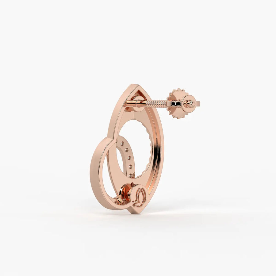 Illuma Crown Circle Studs Earrings