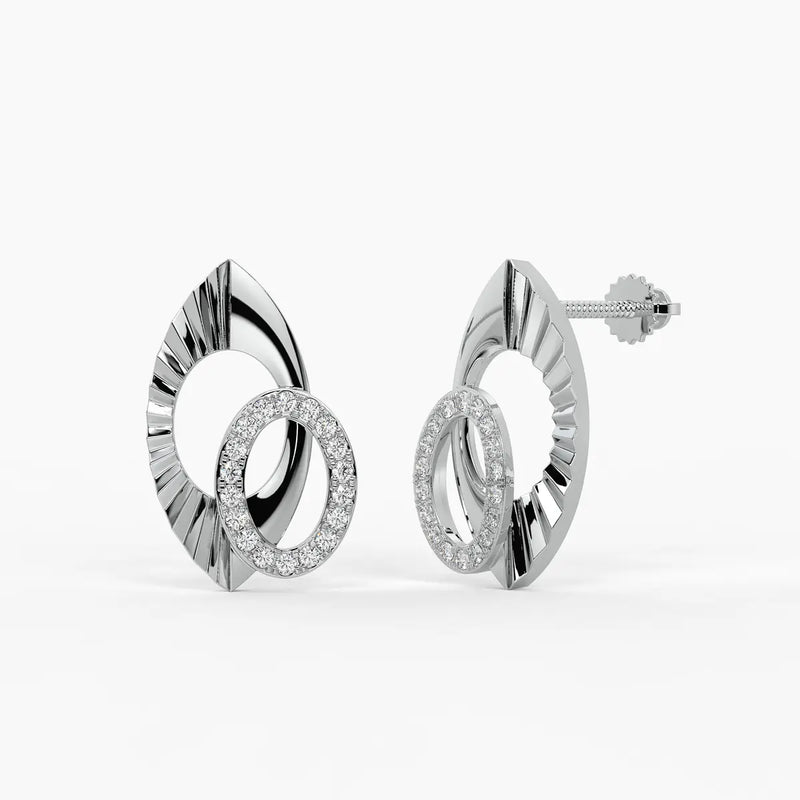 Illuma Crown Circle Studs Earrings