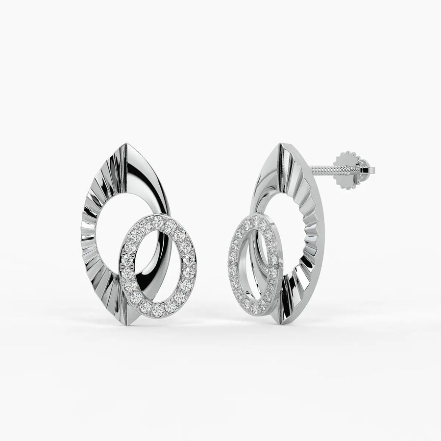 Illuma Crown Circle Studs Earrings