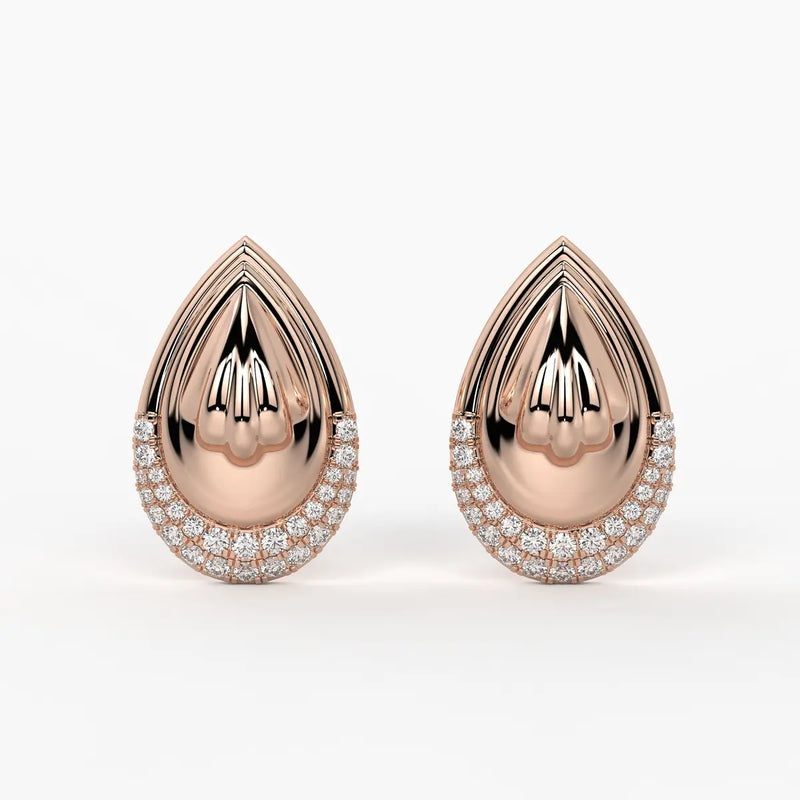 Majestic Dewdrop Radiance Studs Earrings
