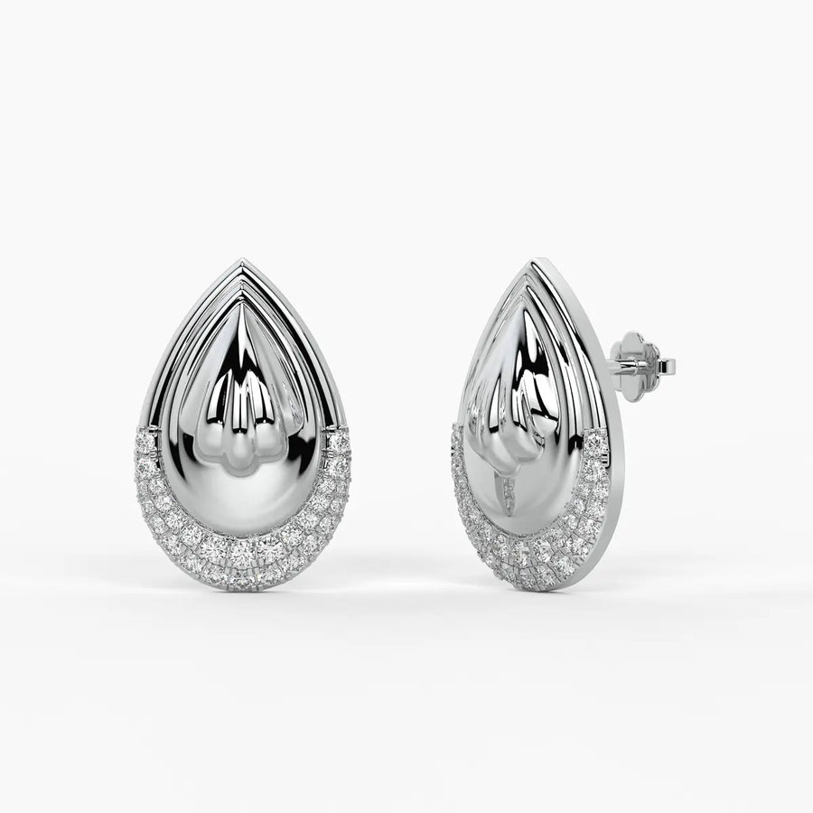 Majestic Dewdrop Radiance Studs Earrings