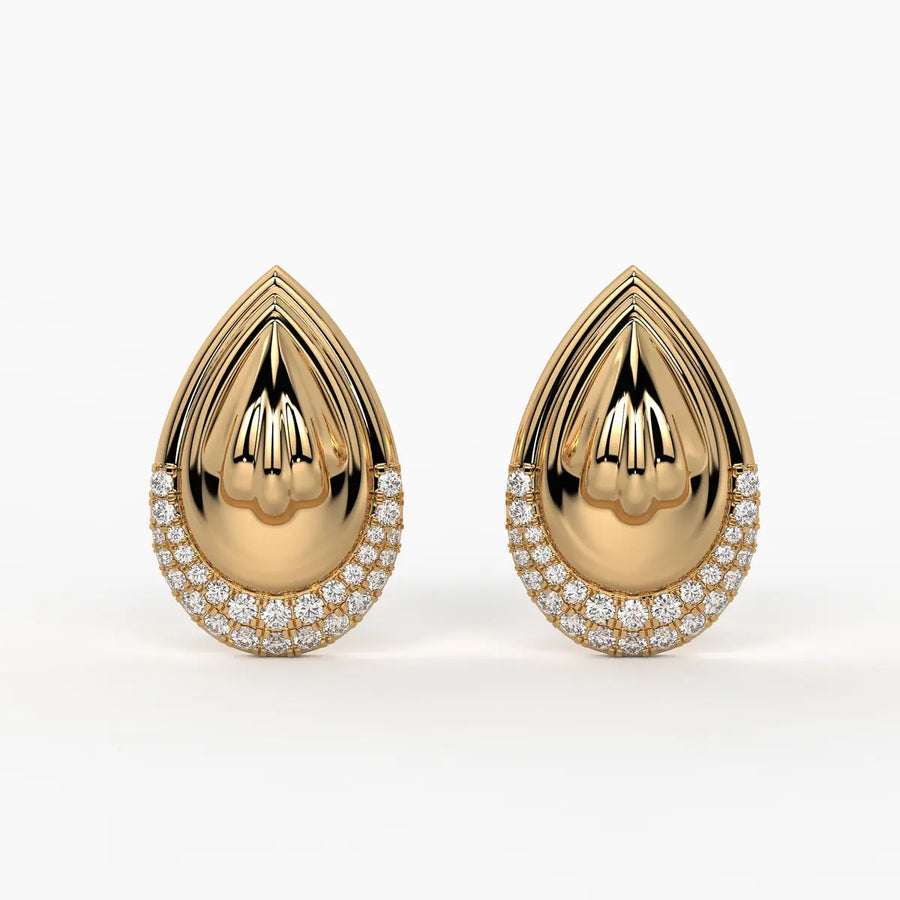 Majestic Dewdrop Radiance Studs Earrings