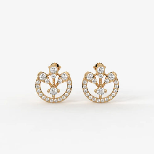 Cirelle Crown Bloom Stud Earrings