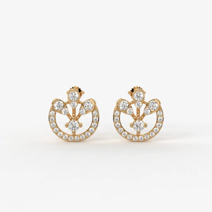 Cirelle Crown Bloom Stud Earrings