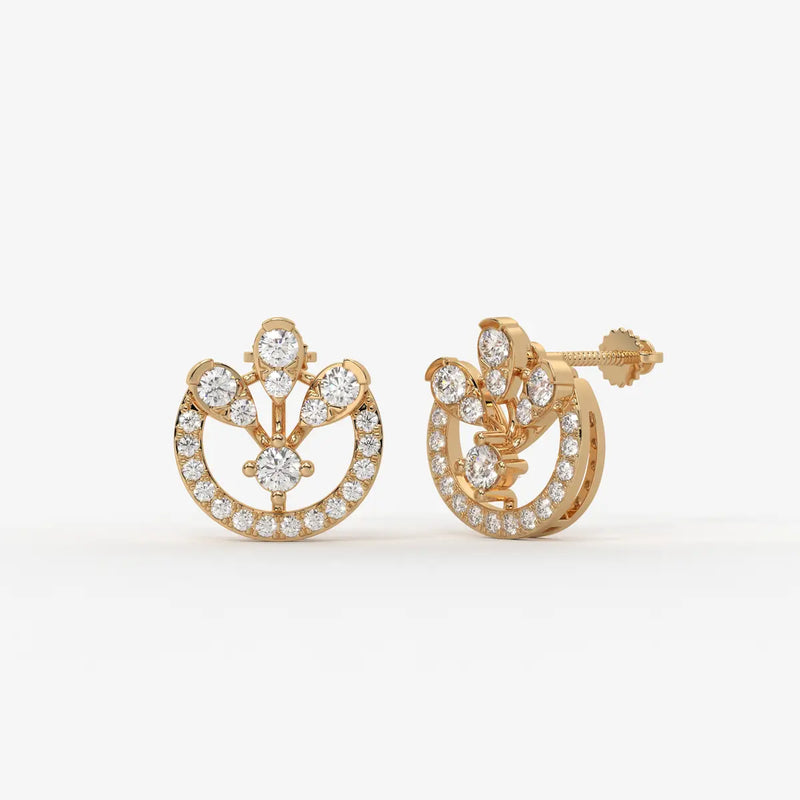 Cirelle Crown Bloom Stud Earrings