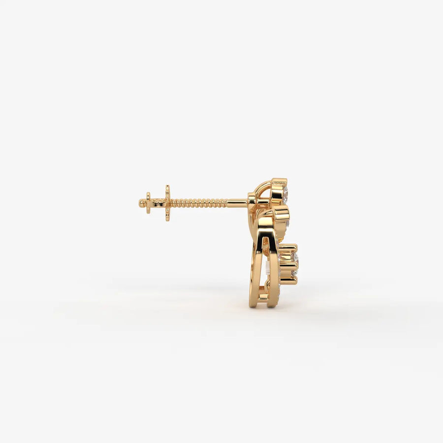 Cirelle Crown Bloom Stud Earrings