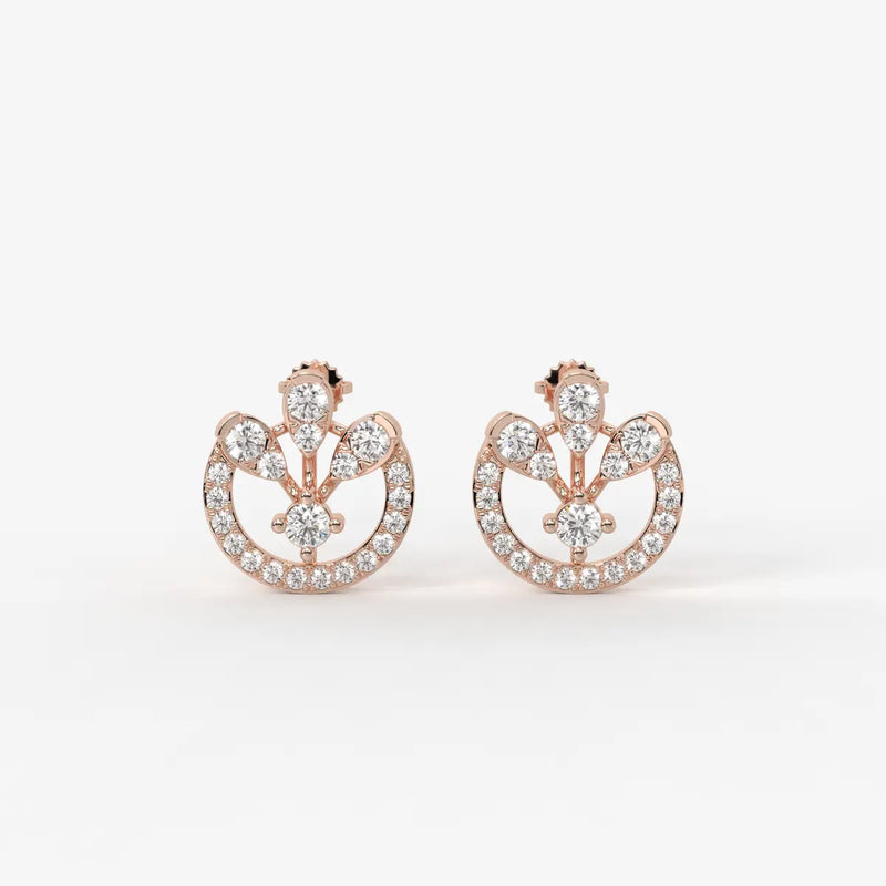 Cirelle Crown Bloom Stud Earrings