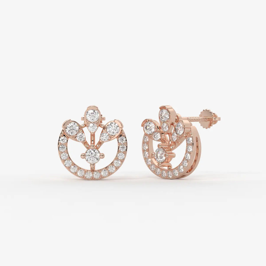 Cirelle Crown Bloom Stud Earrings